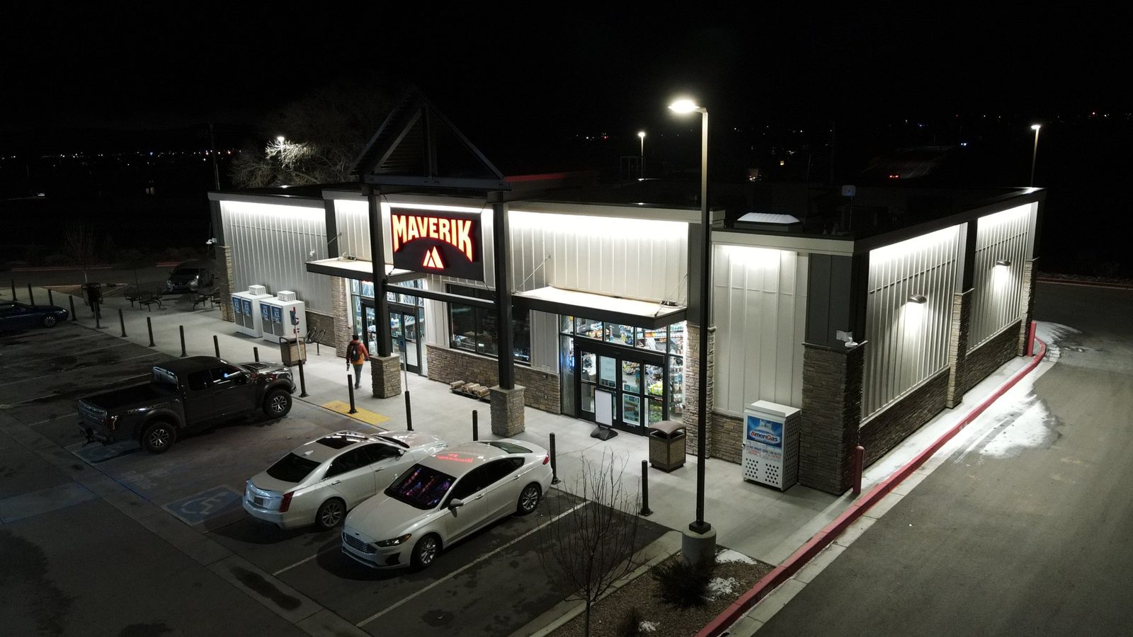 Maverik store at night, Santa Fe, New Mexico